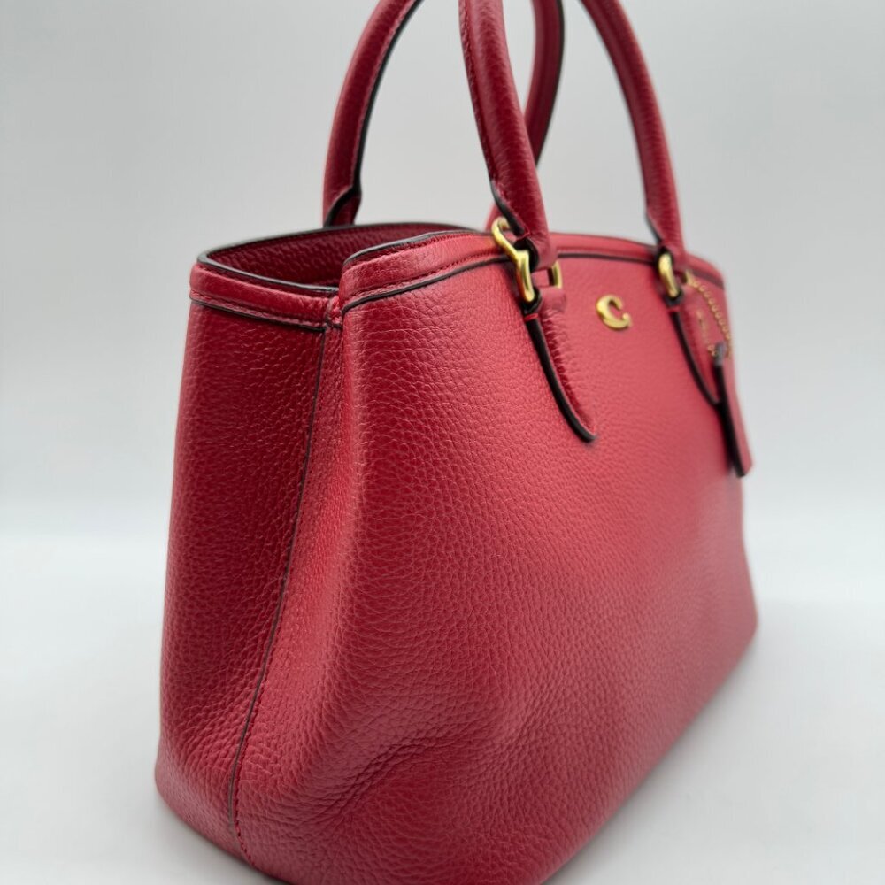 COACH Legacy pebbled leather medium carryall satchel crossbody -Defective - Picture 4 of 14